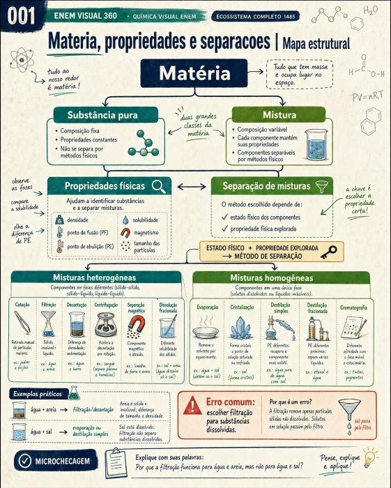 Resumo visual sobre matéria